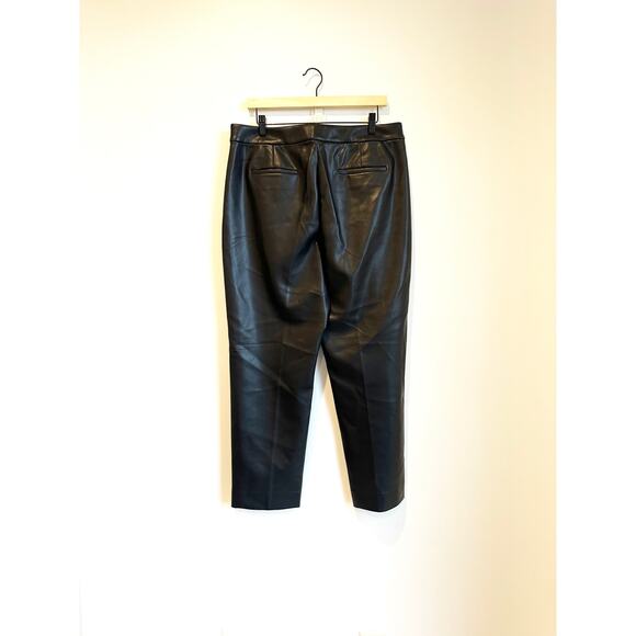 NWT J. Crew Kate straight-leg pant in faux leather Black Size 14 - Picture 2 of 5